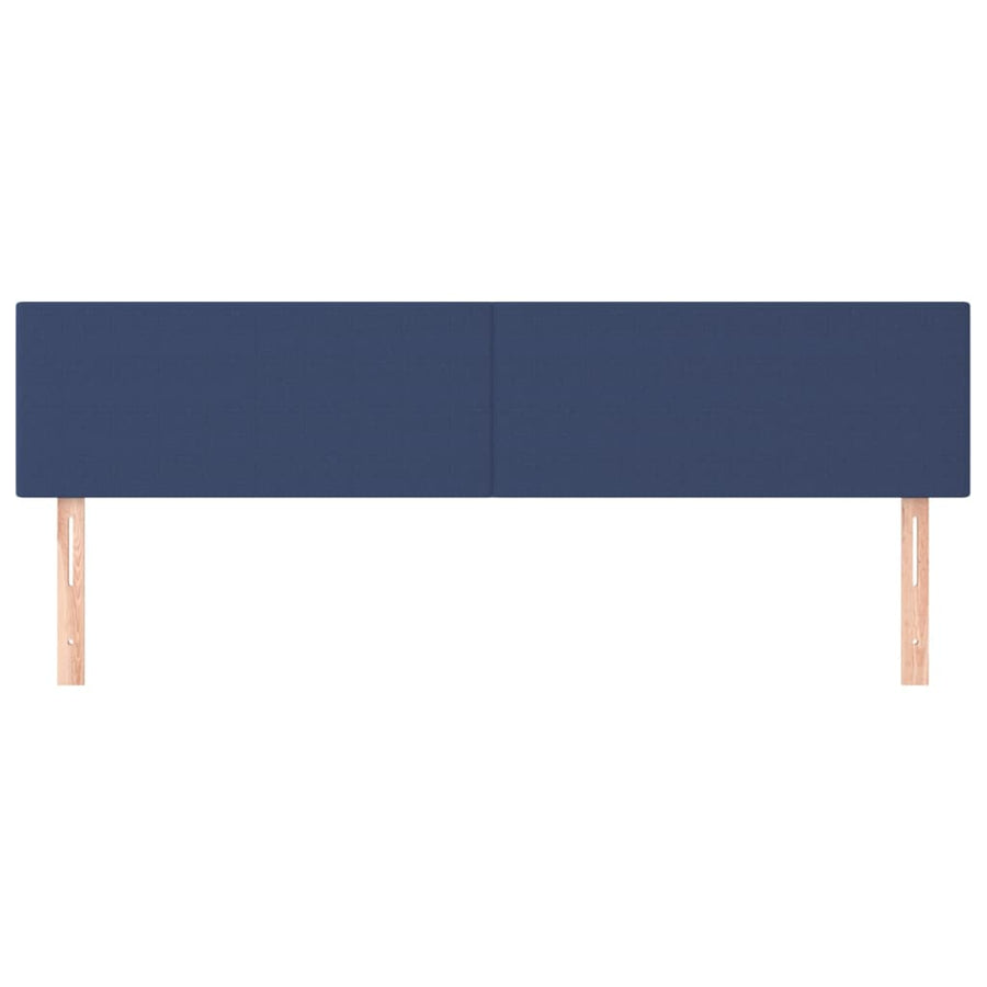 Hoofdborden 2 st 80x5x78/88 cm stof blauw 1 160 cm Blauw