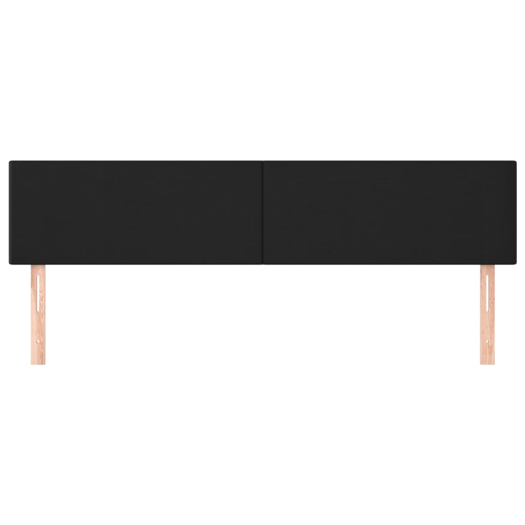 Hoofdborden 2 St 80X5X78/88 Cm Kunstleer Zwart 160 cm Laag