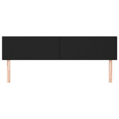 Hoofdborden 2 St 80X5X78/88 Cm Kunstleer Zwart 160 cm Laag