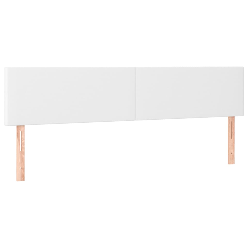 Hoofdborden 2 St 80X5X78/88 Cm Kunstleer Wit 160 cm Laag