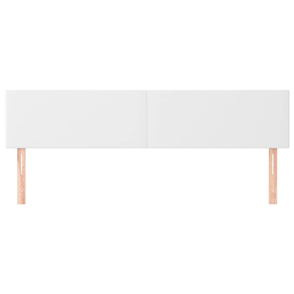 Hoofdborden 2 St 80X5X78/88 Cm Kunstleer Wit 160 cm Laag