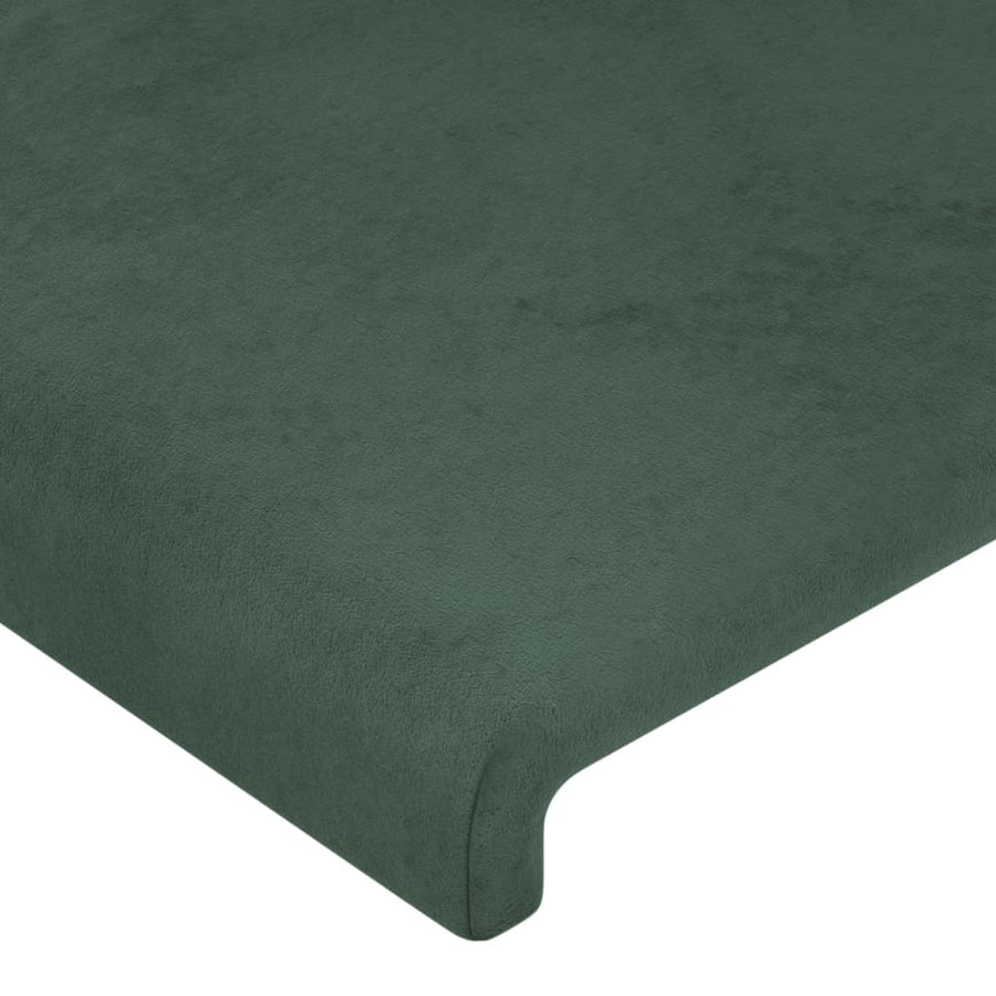 Hoofdborden 2 St 80X5X78/88 Cm Fluweel Donkergroen 160 cm Laag
