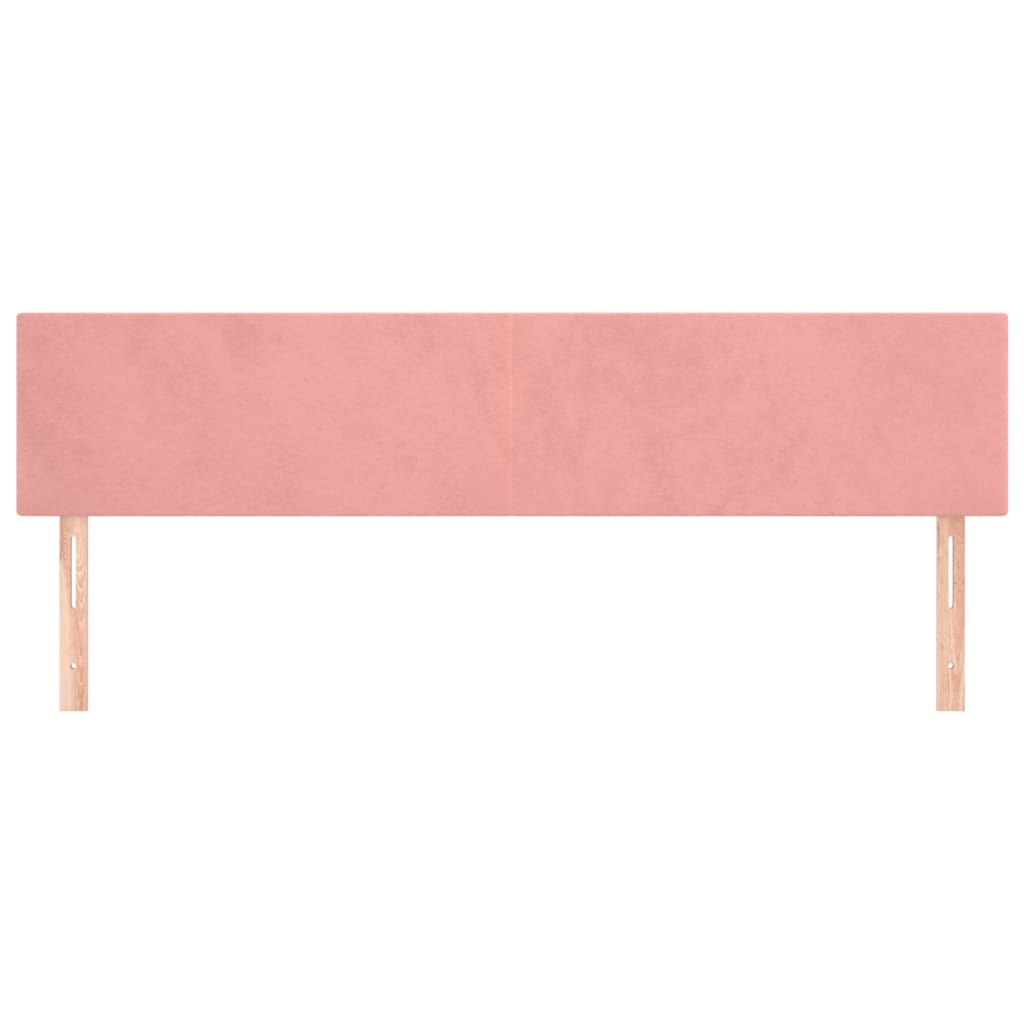 Hoofdborden 2 St 80X5X78/88 Cm Fluweel Roze 160 cm Laag