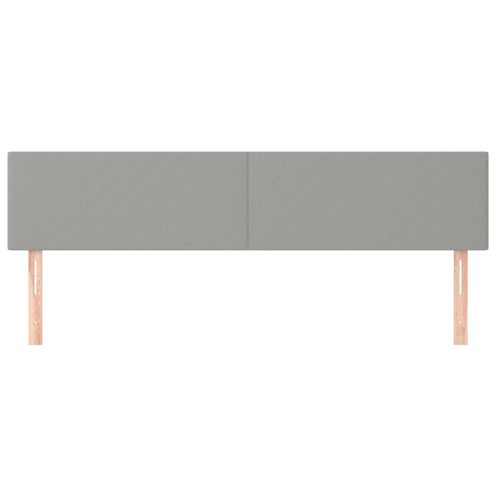 Hoofdborden 2 st 90x5x78/88 cm stof lichtgrijs 1 180 cm Lichtgrijs