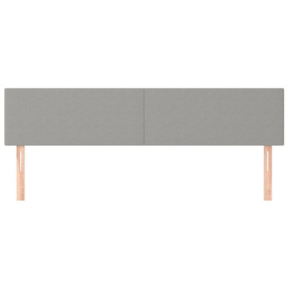 Hoofdborden 2 st 90x5x78/88 cm stof lichtgrijs 1 180 cm Lichtgrijs