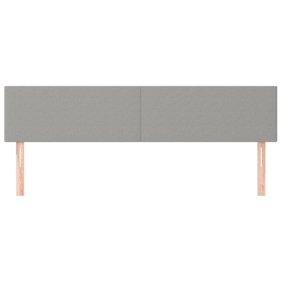 Hoofdborden 2 st 90x5x78/88 cm stof lichtgrijs 1 180 cm Lichtgrijs