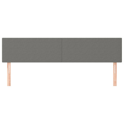 Hoofdborden 2 st 90x5x78/88 cm stof donkergrijs 1 180 cm Donkergrijs
