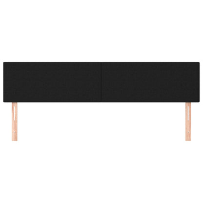 Hoofdborden 2 st 90x5x78/88 cm stof zwart 1 180 cm Zwart
