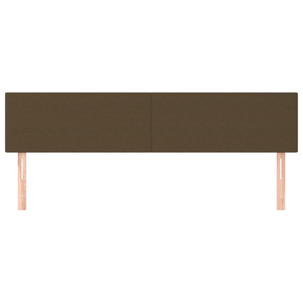 Hoofdborden 2 st 90x5x78/88 cm stof donkerbruin 1 180 cm Donkerbruin