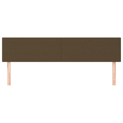 Hoofdborden 2 st 90x5x78/88 cm stof donkerbruin 1 180 cm Donkerbruin