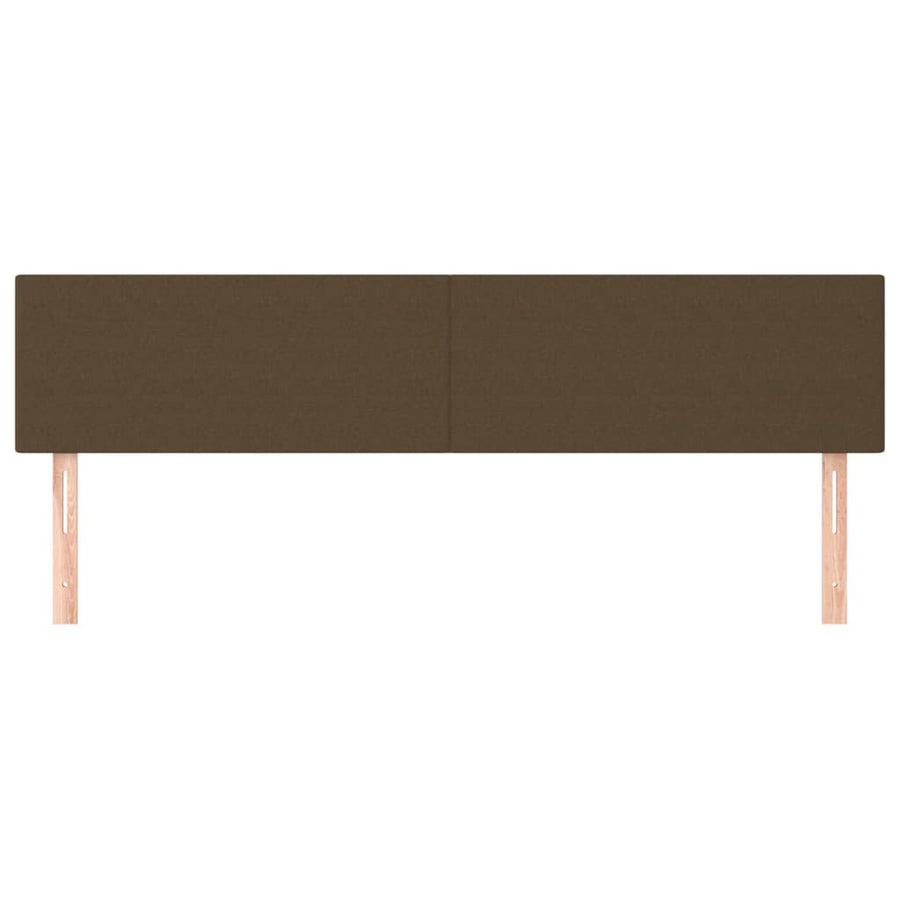 Hoofdborden 2 st 90x5x78/88 cm stof donkerbruin 1 180 cm Donkerbruin