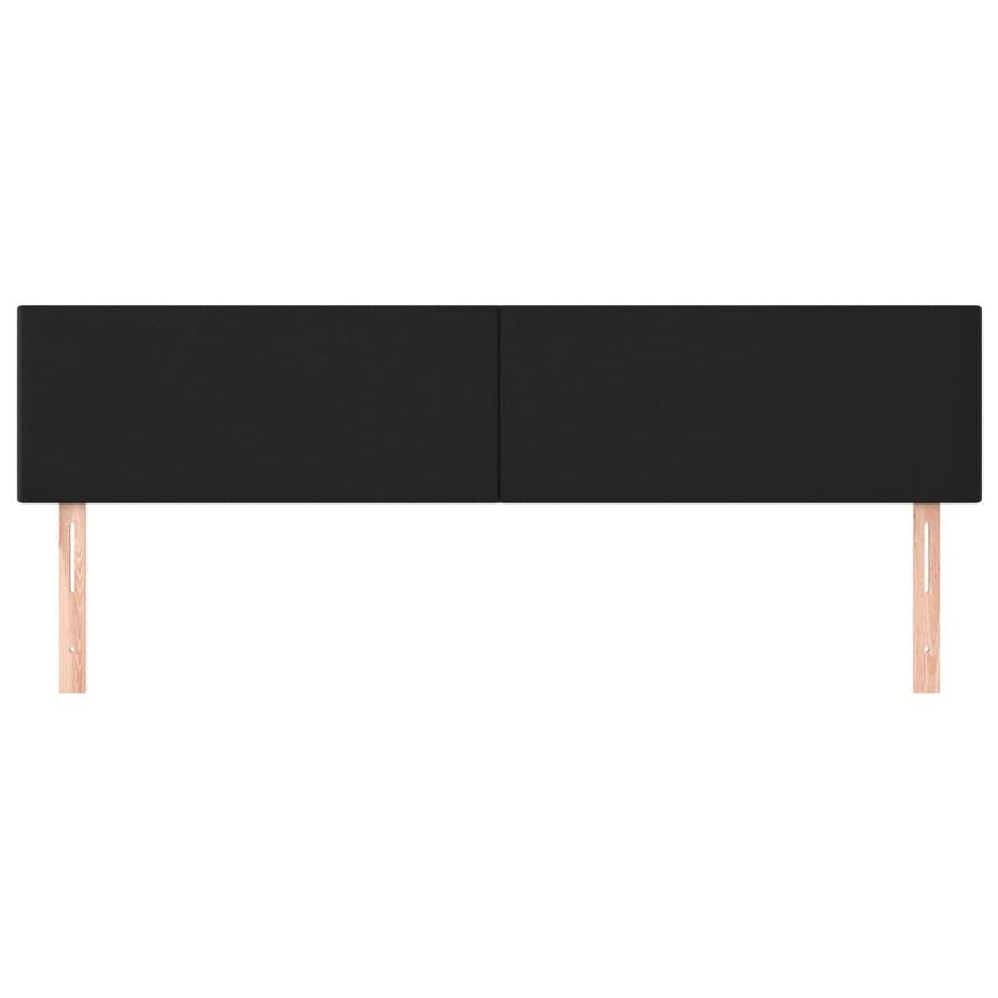 Hoofdborden 2 St 90X5X78/88 Cm Kunstleer Zwart 180 cm Laag