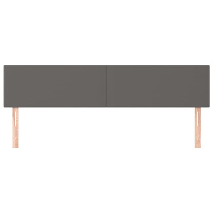 Hoofdborden 2 St 90X5X78/88 Cm Kunstleer Grijs 180 cm Laag