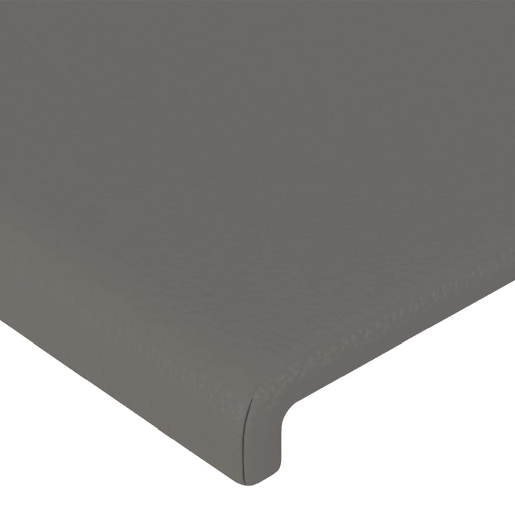Hoofdborden 2 St 90X5X78/88 Cm Kunstleer Grijs 180 cm Laag