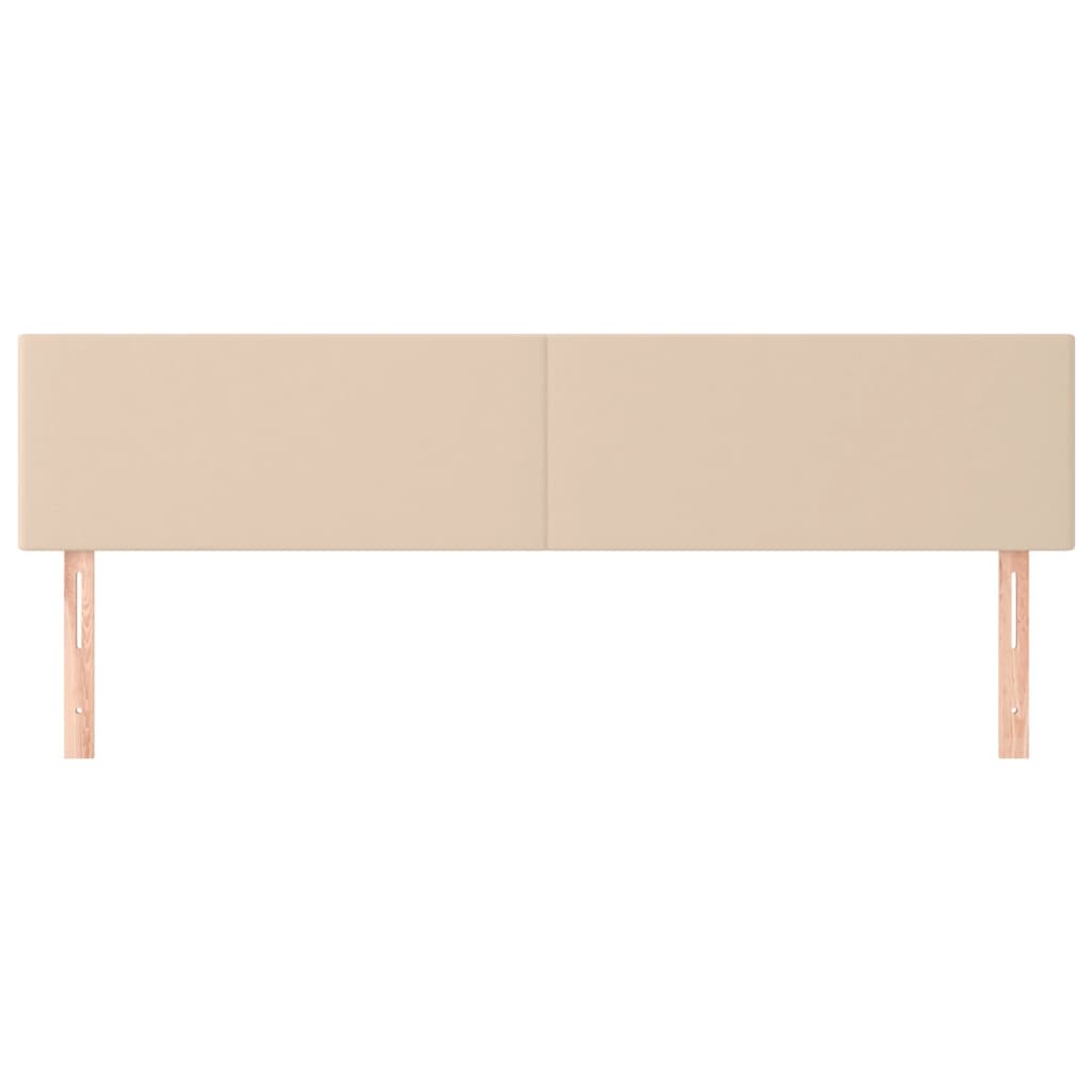 Hoofdborden 2 St 90X5X78/88 Cm Kunstleer Kleurig Cappuccino 180 cm Laag