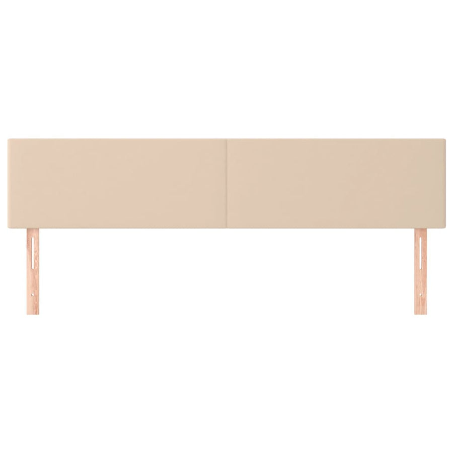 Hoofdborden 2 St 90X5X78/88 Cm Kunstleer Kleurig Cappuccino 180 cm Laag