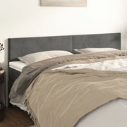 Hoofdborden 2 st 90x5x78/88 cm fluweel donkergrijs