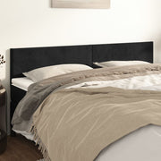 Hoofdborden 2 st 90x5x78/88 cm zwart fluweel