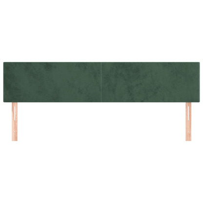 Hoofdborden 2 St 90X5X78/88 Cm Fluweel Donkergroen 180 cm Laag