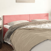Hoofdborden 2 st 90x5x78/88 cm fluweel roze