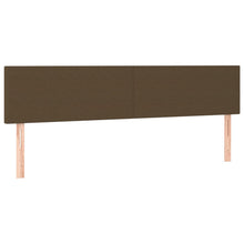 Hoofdborden 2 st 100x5x78/88 cm stof donkerbruin 200 cm Donkerbruin