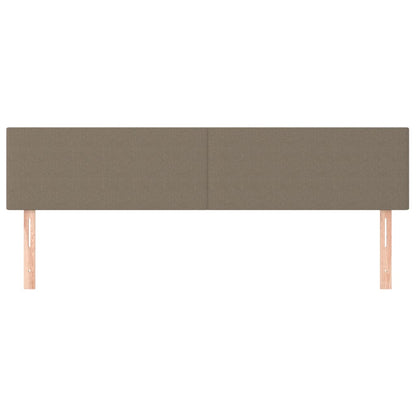 Hoofdborden 2 st 100x5x78/88 cm stof taupe 200 cm Laag