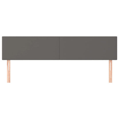 Hoofdborden 2 St 00X5X78/88 Cm Kunstleer Grijs 200 cm Laag