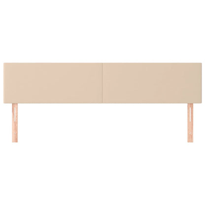 Hoofdborden 2 St 00X5X78/88 Cm Kunstleer Kleurig Cappuccino 200 cm Laag