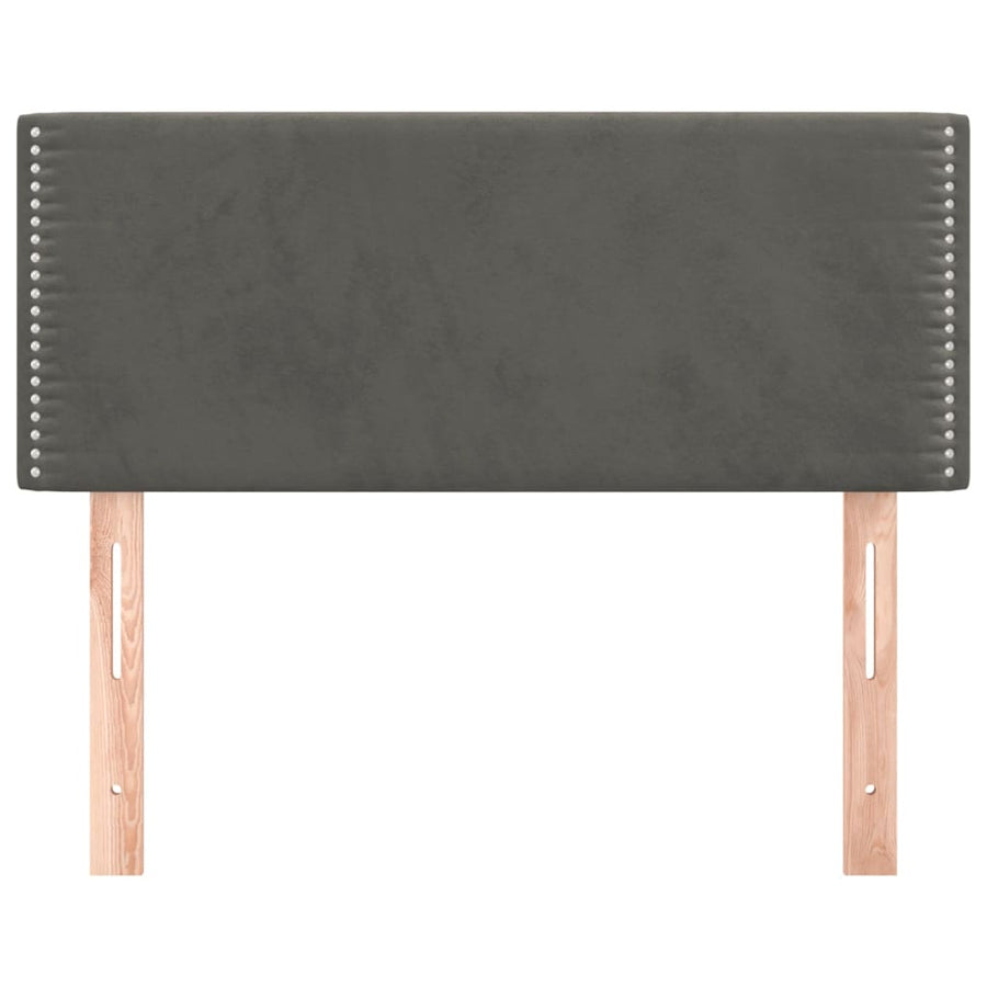 Hoofdbord 90X5X78/88 Cm Fluweel Donkergrijs 1 90 cm