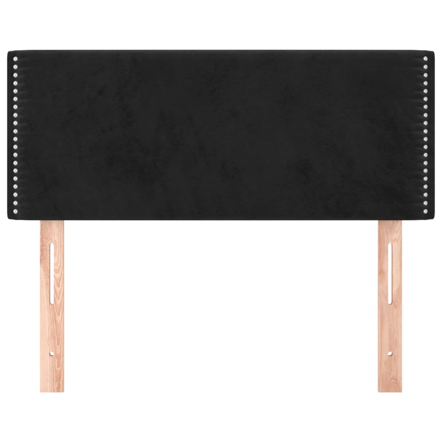 Hoofdbord 90x5x78/88 cm fluweel zwart 1 90 cm Zwart
