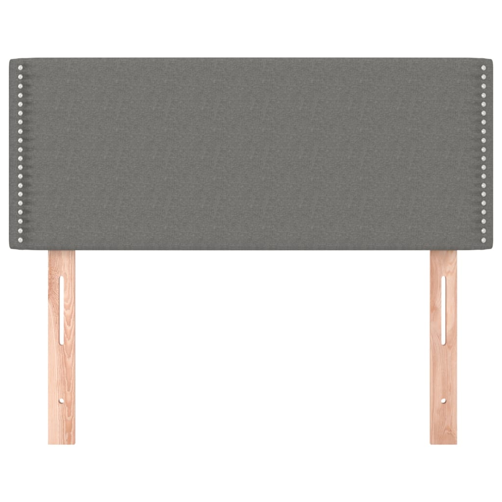 Hoofdbord 100x5x78/88 cm stof donkergrijs 100 cm Laag