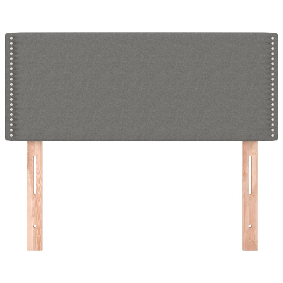 Hoofdbord 100x5x78/88 cm stof donkergrijs 100 cm Laag