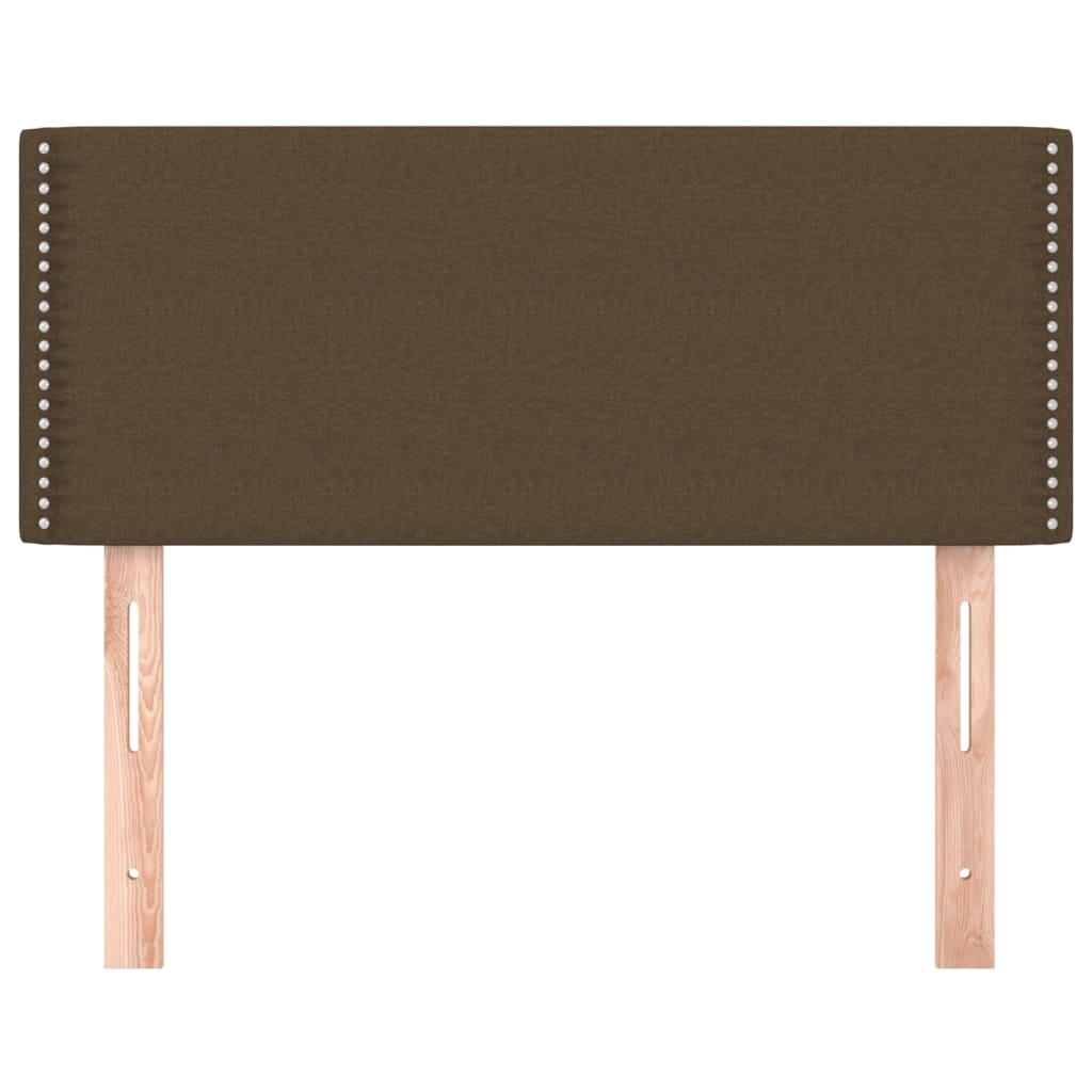 Hoofdbord 100x5x78/88 cm stof donkerbruin 100 cm Laag
