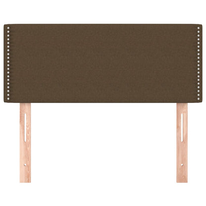 Hoofdbord 100x5x78/88 cm stof donkerbruin 100 cm Laag