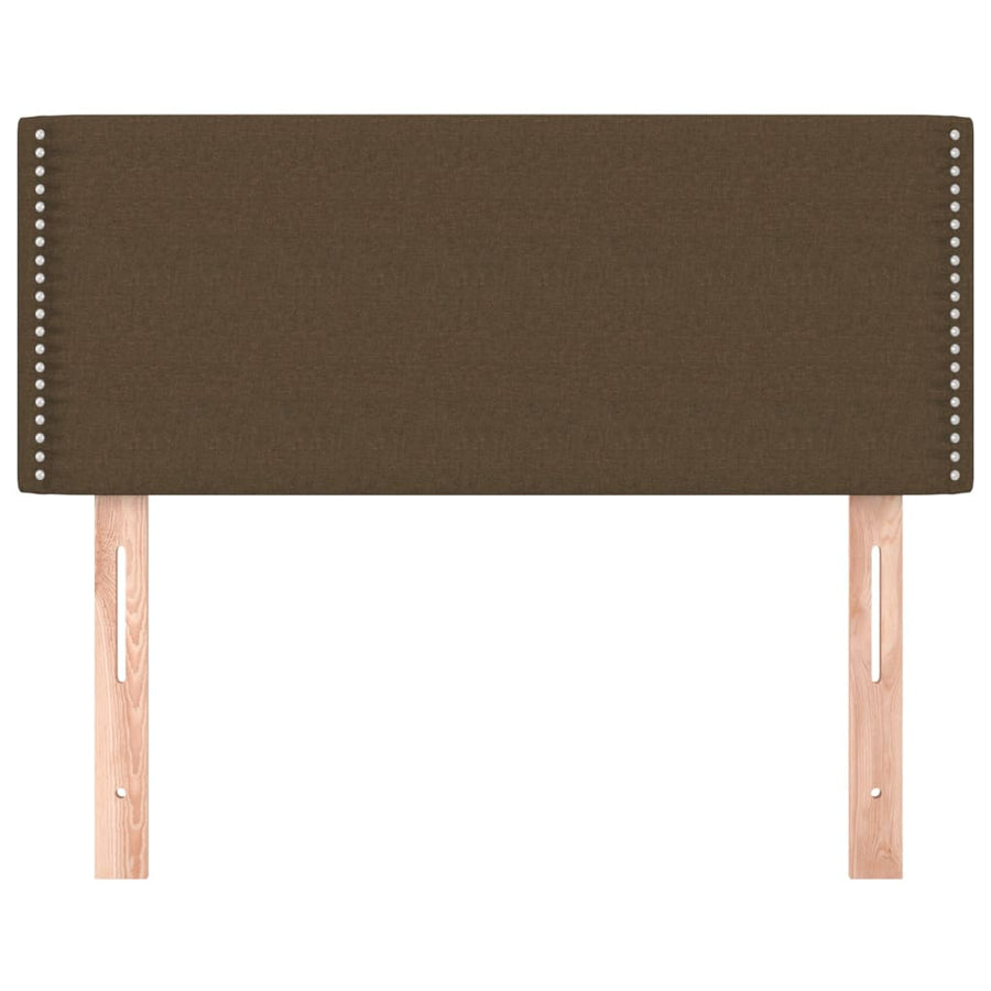 Hoofdbord 100x5x78/88 cm stof donkerbruin 100 cm Laag