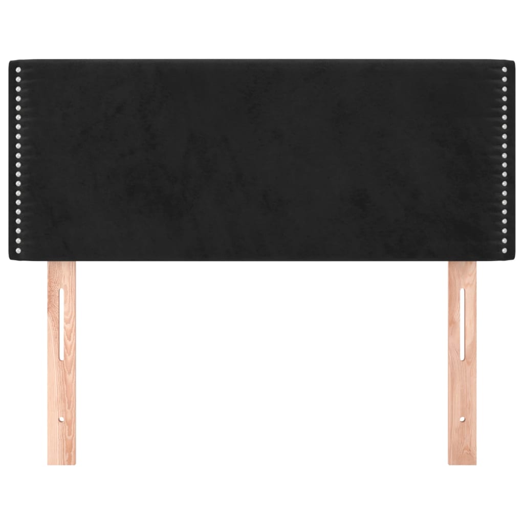 Hoofdbord 100x5x78/88 cm fluweel zwart 100 cm Zwart