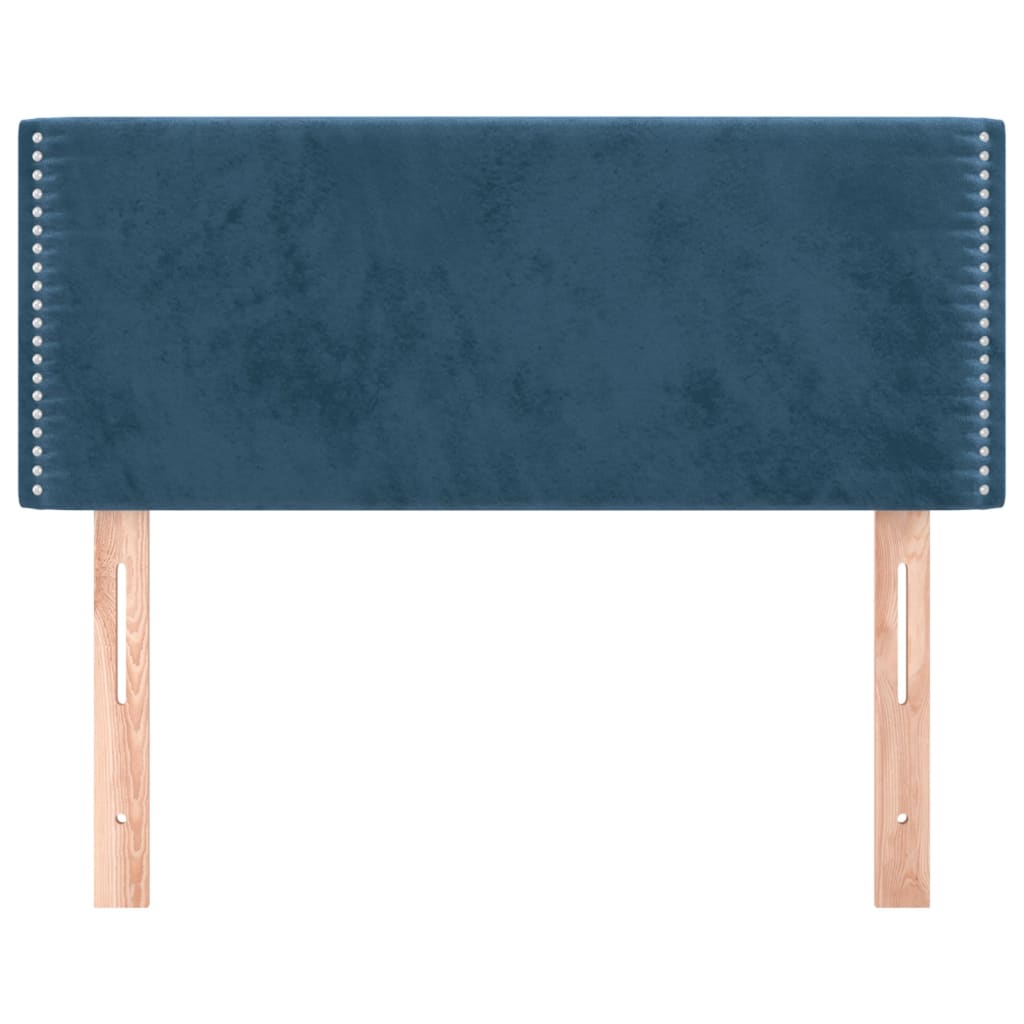 Hoofdbord 100x5x78/88 cm fluweel donkerblauw 100 cm Donkerblauw
