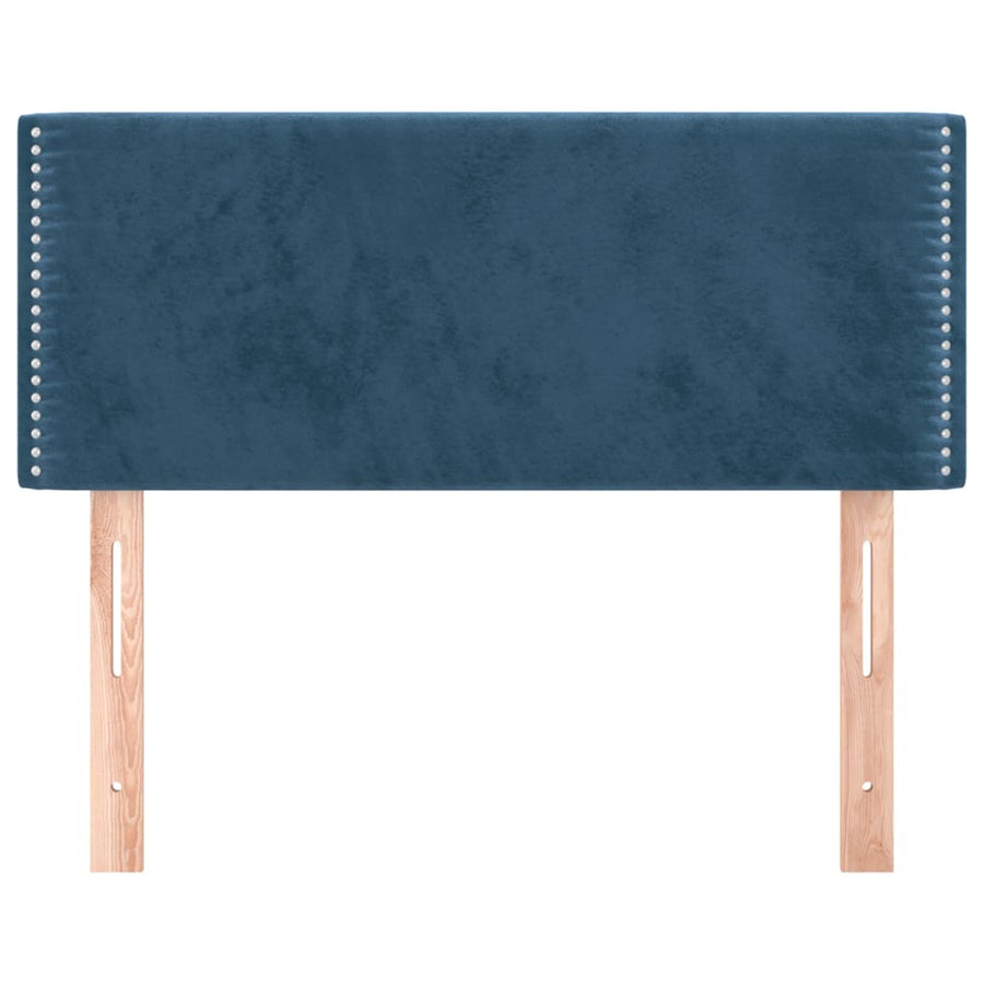 Hoofdbord 100x5x78/88 cm fluweel donkerblauw 100 cm Donkerblauw