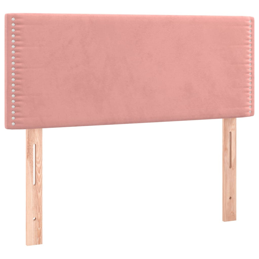 Hoofdbord 00X5X78/88 Cm Fluweel Roze 100 cm Laag
