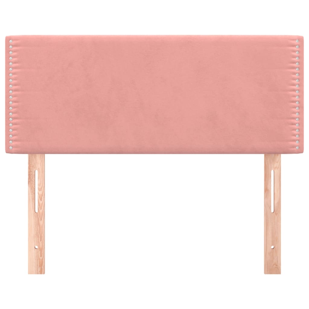 Hoofdbord 00X5X78/88 Cm Fluweel Roze 100 cm Laag