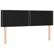 Hoofdborden 2 st 72x5x78/88 cm stof zwart 144 cm Laag