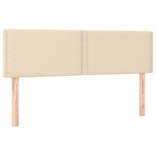 Hoofdborden 2 st 72x5x78/88 cm stof crèmekleurig 1 144 cm Crème