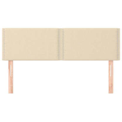 Hoofdborden 2 st 72x5x78/88 cm stof crèmekleurig 1 144 cm Crème