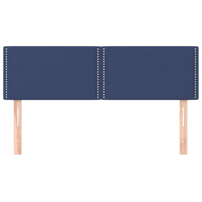 Hoofdborden 2 st 72x5x78/88 cm stof blauw 144 cm Laag