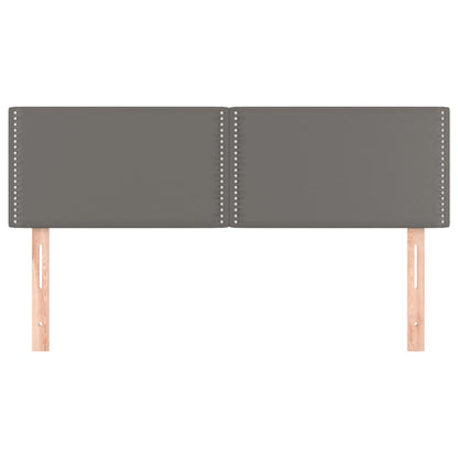 Hoofdborden 2 st 72x5x78/88 cm kunstleer grijs 1 144 cm Grijs
