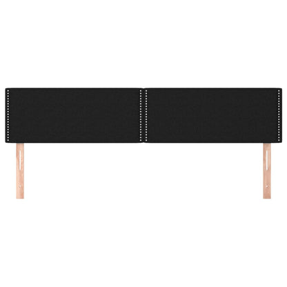 Hoofdborden 2 st 80x5x78/88 cm stof zwart 160 cm Laag