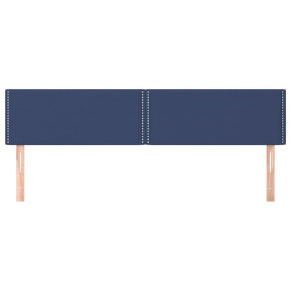 Hoofdborden 2 st 80x5x78/88 cm stof blauw 160 cm Laag