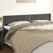 Hoofdbord 160 cm fluweel donkergrijs