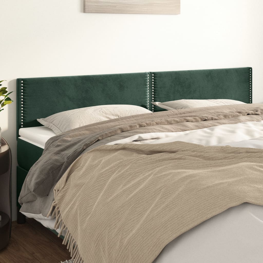 Hoofdborden 2 St 80X5X78/88 Cm Fluweel Lichtgrijs
