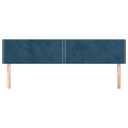 Hoofdborden 2 st 80x5x78/88 cm fluweel donkerblauw 1 160 cm Donkerblauw